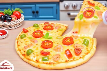 🧀 So Cheesy Mini Pizza Hut’s Cheese Pizza Recipe | ASMR Cooking Mini Food
