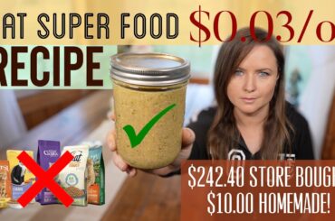Easy Cat Super Food Recipe for $0.03/oz !  Healthier & Cheaper Than Store Brands!