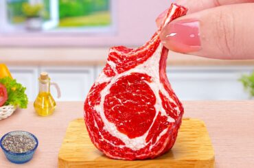 Delicious Food Recipes 🥩 How To Make Tomahawk Steak with Beef Rib Bone 🔥 Tina Mini Cooking