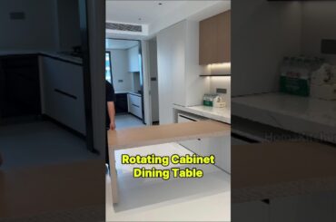 Rotating Cabinet Dining Table#kitchendesign #customcabinets #kitchenideas #kitchenhacks