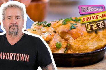 Guy Fieri Digs Into Crawfish Pot Pie in California | Diners, Drive-Ins and Dives | Food Network