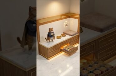 Cat Builds Zombie's Tunnel Arena & Golden Dining Hall 😳🐾 #shorts