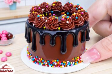✨ Perfect Mini Chocolate Sprinkle Drip Cake Decorating Ideas | ASMR Cooking Mini Food