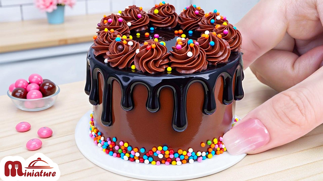 ✨ Perfect Mini Chocolate Sprinkle Drip Cake Decorating Ideas | ASMR Cooking Mini Food ✨ Perfect Mini Chocolate Sprinkle Drip Cake Decorating Ideas | ASMR Cooking Mini Food