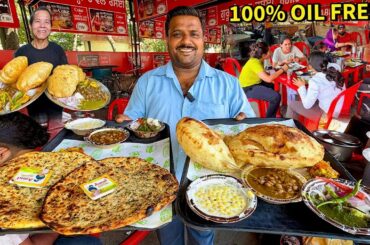 Raju ka Gentleman Nashta | Zero Oil Chole Bhature Naan | Street Food India