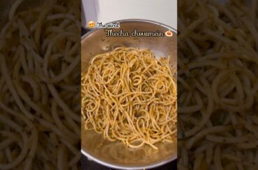 Tried the viral THECHA chowmein😋| #ytshorts #viral #chowmein #easyrecipe #ashortaday #cooking #food