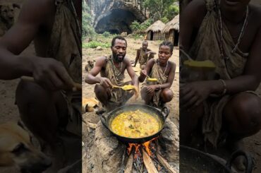 Hadzabe Fresh Wild Food Cooking ASMR #Hadzabe #Asmr #Africa #Eating #Shorts #food