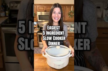 Easiest 5 Ingredient Slow Cooker Dinner! #fypシ #recipe #crockpot #cooking #dinner #easyrecipe #food