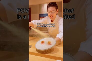 Chef went CRAZY with the 24K Gold #omakase #sushi #luxuryfood #japanesefood #finedining