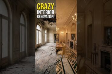 Luxury Dining Hall Transformation | Satisfying Floor & Interior Makeover #beforeandafter #asmr