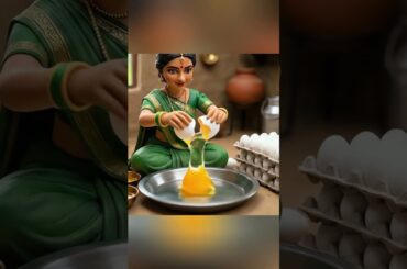 🌧️ RAINY TINY OMELETTE ASMR 🌾🔥 | Miniature Doll Cooks a MASSIVE Chicken Omelette… Feeding Workers 🍳