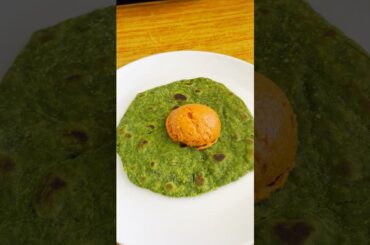 Palak Ki Roti ASMR #shorts #asmr #asmreating #asmrsounds #food #cooking #recipe #viral