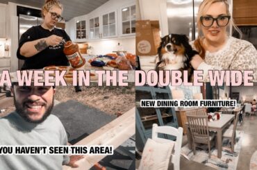 *NEW DINING ROOM FURNITURE FOR THE DOUBLE WIDE* homemaking & life in our double wide trailer!