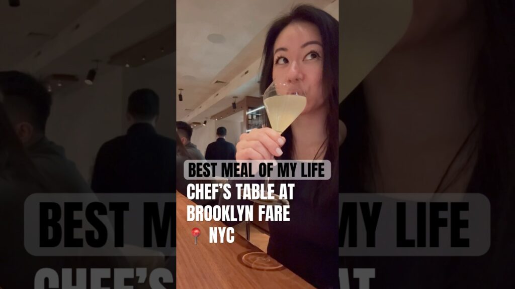 😋 BEST MEAL OF MY LIFE !! Chef’s Table Brooklyn Fare Michelin Star Restaurant #shorts