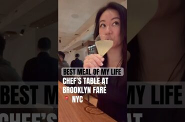 😋 BEST MEAL OF MY LIFE !! Chef’s Table Brooklyn Fare Michelin Star Restaurant #shorts