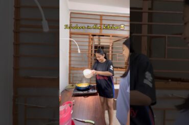 Study table se straight kitchen tak👩‍🍳🎀😂 #adayinmylifevlog #minivlog #hostellife #cooking #food