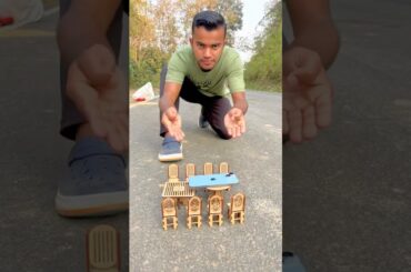 2 ta mini dining table and 8 ta chair, set  unboxing & testing ￼