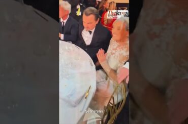 Sean Penn, Helen Mirren And Leonardo DiCaprio Dining #LeonardoDiCaprio #SeanPenn