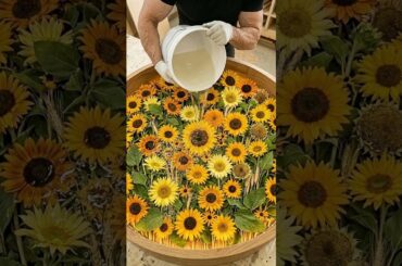 Building a 3D Sunflower Field Dining Table 🌻☀️