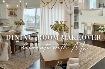 DINING ROOM MAKEOVER 2026 || SPRING DECORATE WITH ME | BUDGET FRIENDLY HOME TRANSFORMATION IDEAS