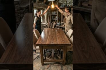 Old Wooden Table Turns Into a Luxury Dining Table ✨