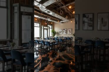 Black & Copper Marble Epoxy Floor | Luxury Restaurant Transformation 🔥✨