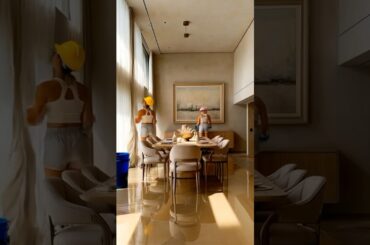 Dining room remodel  #beforeandafter #epoxyfloor #floortransformation