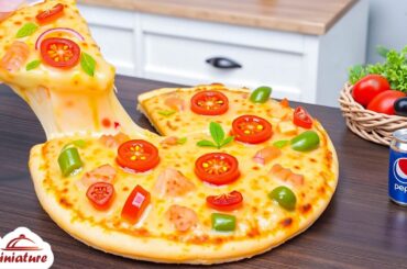 🍕 So Hot Mini Double Cheese Pizza Recipe | ASMR Cooking Mini Food