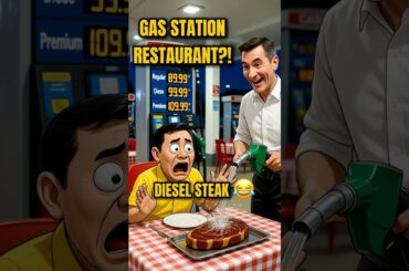 FINE DINING Gas Station Restaurant 😂⛽ #shorts