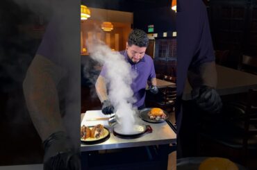 Table side Smash Truffle Burger ￼- Tutto Pepe Osteria Bulverde Rd Suite 114 #italianfood  #gourmet