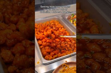 Seeing how long it takes to get kicked out of AYCE Chinese food buffet… #food #eating #mukbang
