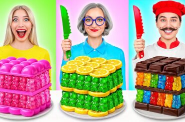 Me vs Grandma Chocolate Food Challenge Brainrot Battle | Kitchen Battle with Food Multi DO Challenge