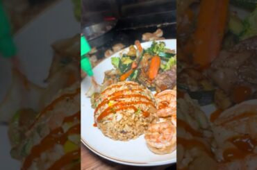 Let’s make Teppanyaki on the Blackstone griddle #blackstone #teppanyaki #cooking #griddle #steak ￼