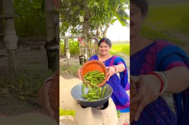 Bhindi Masala Recipe- village style bhindi masala 🤤#shorts #bhindi #food #cooking #bhindifry