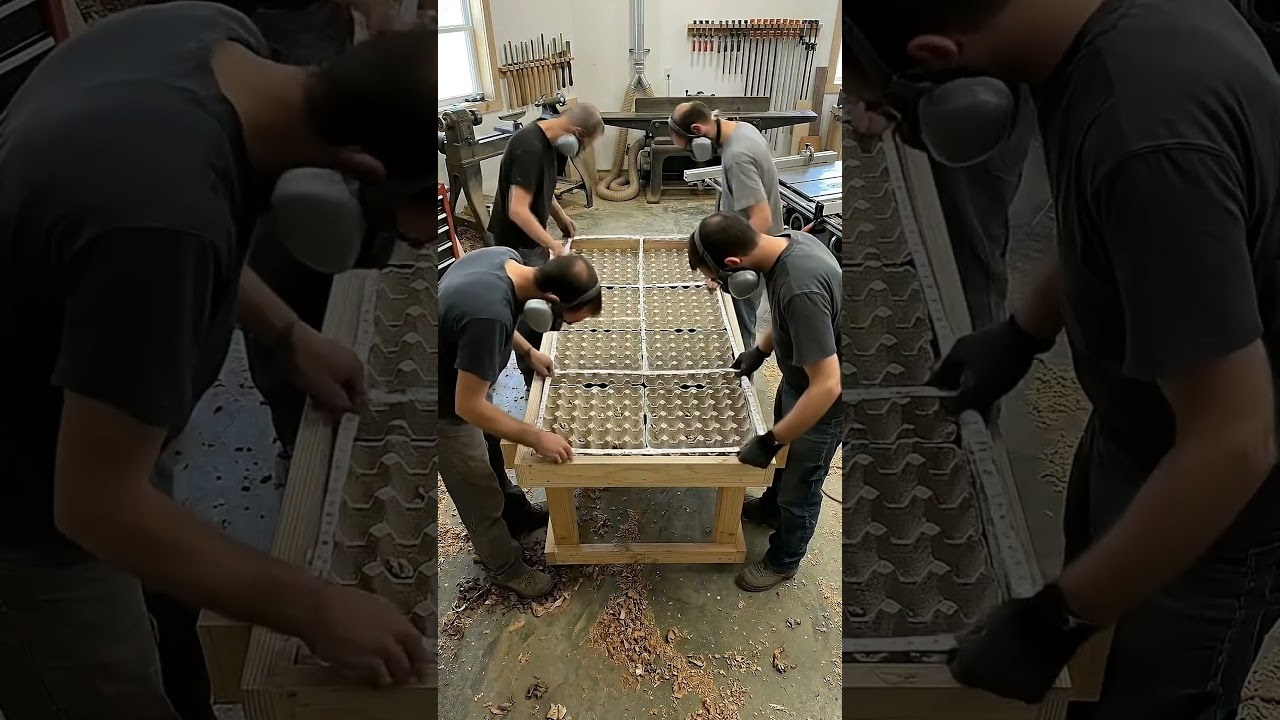 Making an AMAZING Epoxy Table from Egg Cartons! 🤯 #DIY Making an AMAZING Epoxy Table from Egg Cartons! 🤯 #DIY