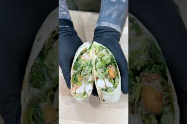 High Protein Jerk Shrimp Cesar Salad Wrap #makeithappen #cooking