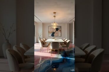 💎“Rose & Sapphire Epoxy Dining – A Liquid Luxury Transformation” 💙 #trending #youtubeshorts #shorts
