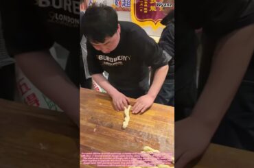 master chef making twisted dough twists snack | daily food prep routine