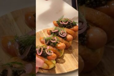 Let’s make some caviar hot dogs with chef Thomas Allan of The Modern at MoMa! 🌭