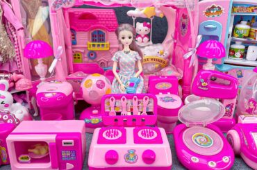 16 Minutes Satisfying with Unboxing Barbie Princess Pink Kitchen,Rock Bed Play Set Review Toys｜ASMR