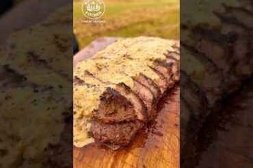 Whole Beef Tenderloin Butchering & Grilling on Fire #cooking