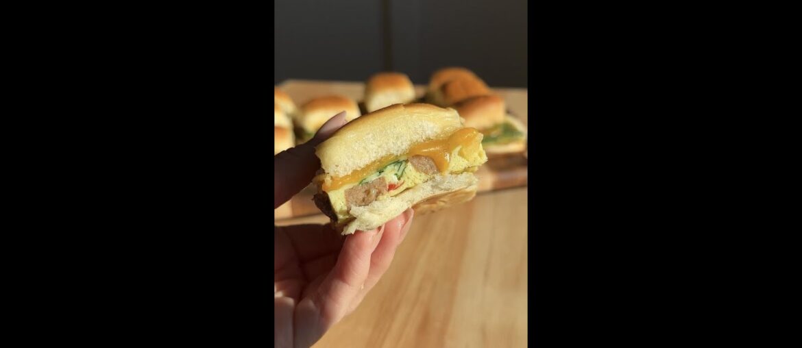 Sheet Pan Omelette Breakfast Sliders