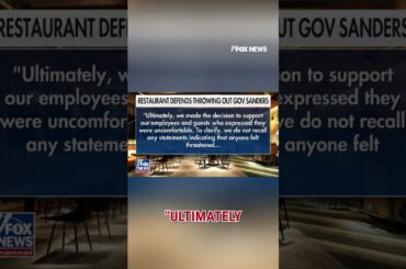 Sarah Huckabee Sanders kicked out of Arkansas restaurant #shorts