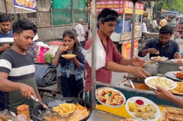 Chinese street food at Indian streets | Street food of India | Food ASMR