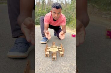 2 ta mini dining table and 8 ta chair, set  unboxing & testing