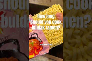 Cooking test Ep.62 Buldak ramen How long should you cook buldak ramen? #cooking