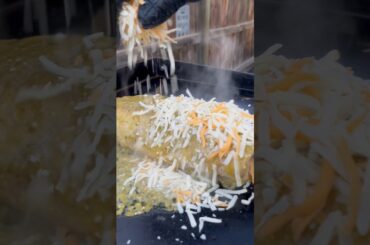 Let’s make a burrito on the Blackstone griddle #blackstone #blackstonegriddle #burrito #cooking ￼