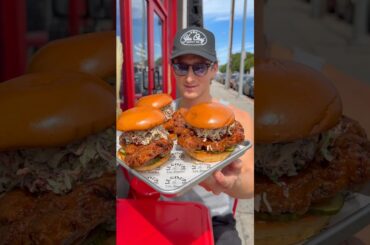 Trying my favorite chicken sandwich in the world! 📍Le Coupe, LA #sandwich #friedchicken