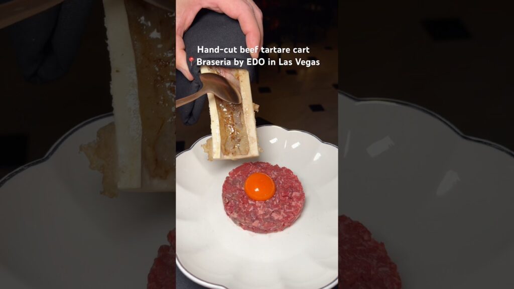 Tableside beef tartare cart! #food #vegas #frenchcuisine #beeftartare