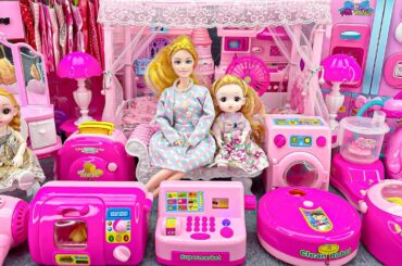 19 Minutes Satisfying with Unboxing Barbie Princess Pink Kitchen,Rock Bed Play Set Review Toys｜ASMR